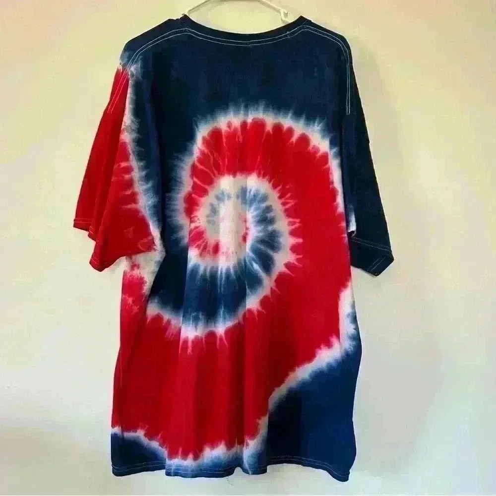 Colortone red white and blue tie dye shirt - Picture 2 of 3